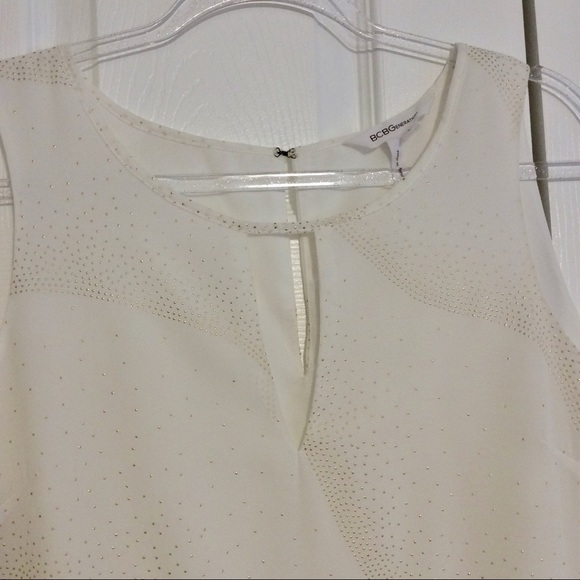 BCBG Whisper White/Golden Dress sz L - Picture 6 of 14